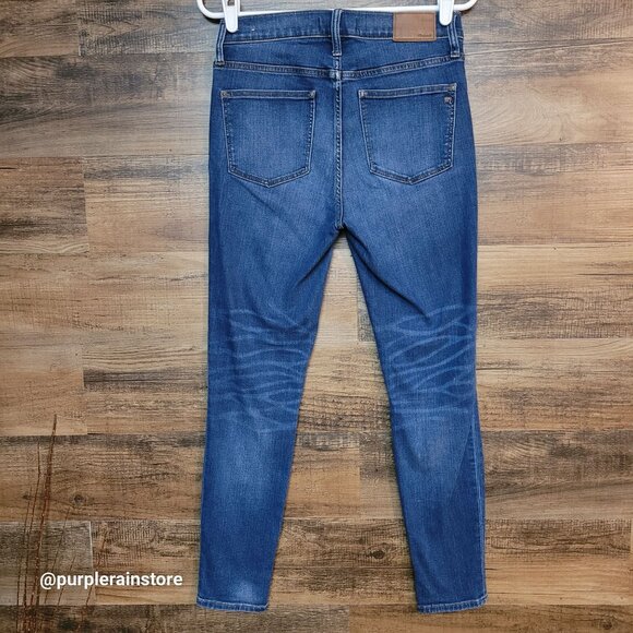 Madewell Jeans Size 28 Skinny 9" High Rise Tummy Control Creston Wash J4624 - Picture 2 of 12